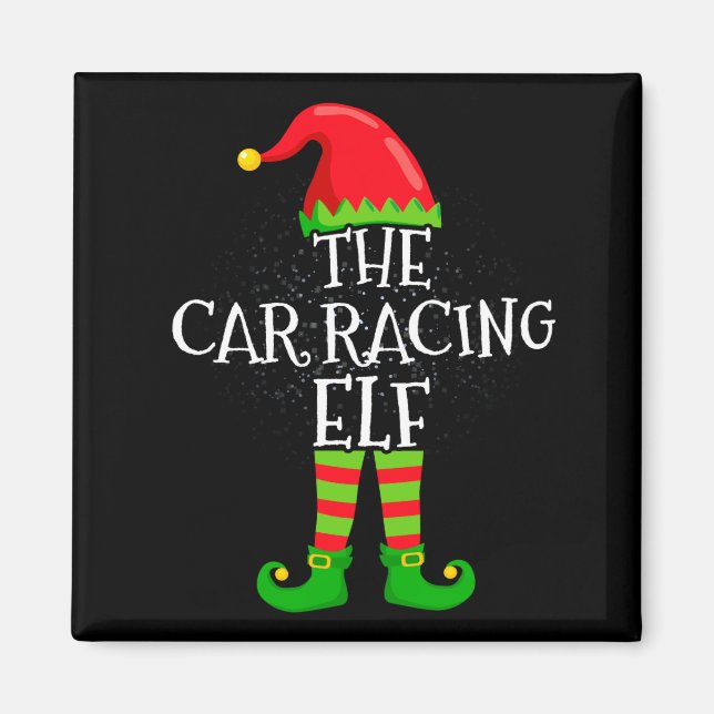 Imã Car Racing Elf Family Matching Christmas Group  (Frente)