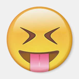 Imã Cara com a língua para fora colada & firmemente o