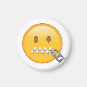 Imã Cara da Zipper-Boca - Emoji