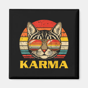 Imã Cara de Gato Óculos Karma Gatinho Engraçado Gato H