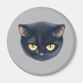 Imã Cara de Gato Preto Fofo