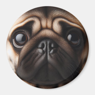 Imã Cara de Pug Fofa Cachorros Pug