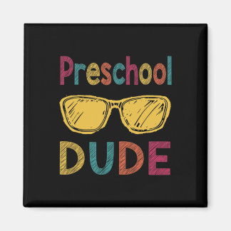 Imã Cara Divertido Preschool Presente de Volta às Aula