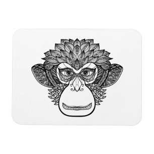 Ímã Cara do Doodle do macaco