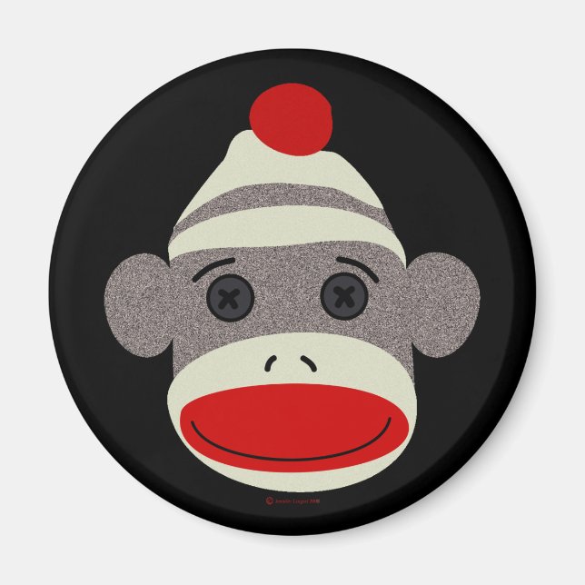 Imã Cara do Macaco Sock (Frente)