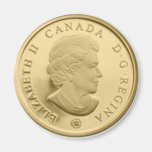 Imã Cara Dourado do dólar de Canadá
