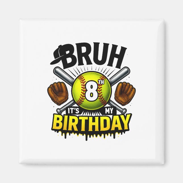 Imã Cara, é meu 8º aniversário, meninos macios com 8 a (Frente)