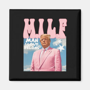 Imã Cara Eu Amo Criminosos Engraçado Trump Rosa 2024 P