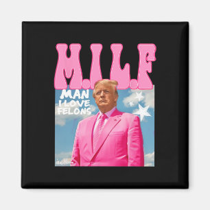 Imã Cara Eu Amo Criminosos Engraçado Trump Rosa 2024 P