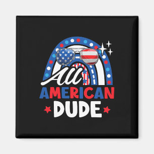 Imã Cara Legal Americana Engraçado 4 de Julho Patrióti