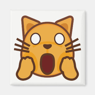 Imã Cara maluco Emoji do gato