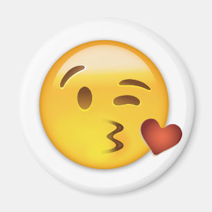 Imã Cara que joga um beijo Emoji