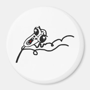 Imã Cara Scared FUNCIONAMENTO Meme cómico da raiva de