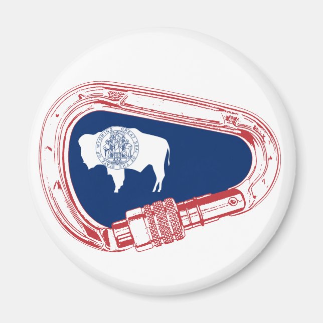 Imã Carabineiro de trepagem de bandeira de Wyoming (Frente)