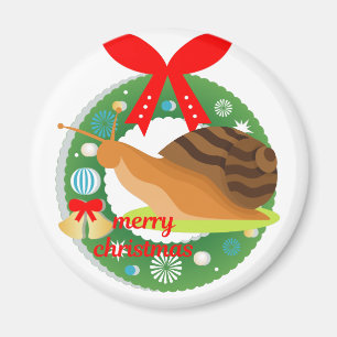 Imã caracol de natal alegre
