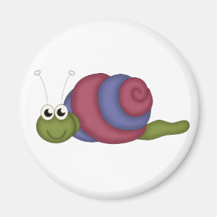 Imã Caracol vermelho & azul