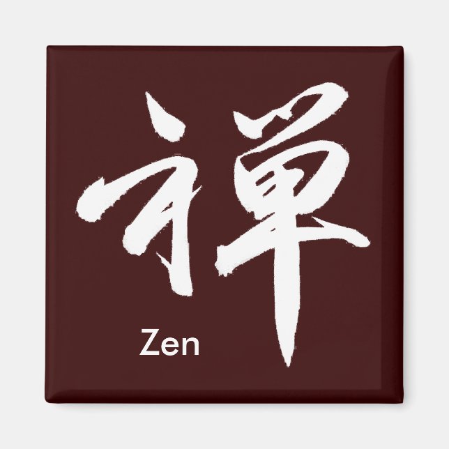 Imã Caractere Kanji para "ZEN" (Frente)