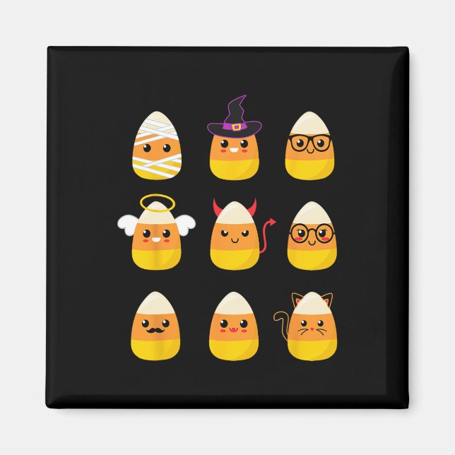 Imã Caracteres de fantasia de milho doce - Kid de Dia  (Frente)