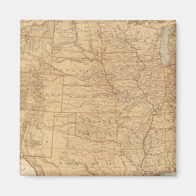 Imã Características topográficas dos Estados Unidos (Frente)