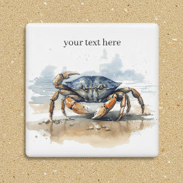 Imã Caranguejo de Praia em Aquarela, personalizado