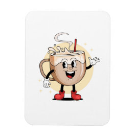 Ímã Caráter de café agradável e lúdico