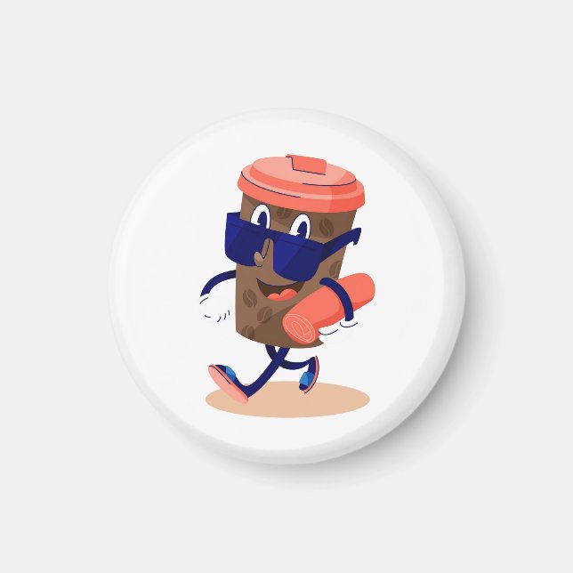 Imã Caráter legal e engraçado do café (Frente)