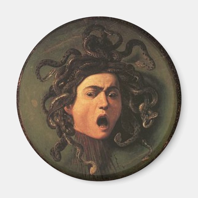 Imã Caravaggio - Medusa - Trabalho de arte italiano cl (Frente)