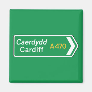 Imã Cardiff, Reino Unido Road Sign