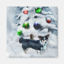 Imã Cardigan Welsh Corgi Natal