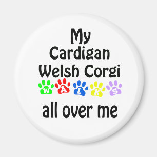 Imã Cardigan Welsh Corgi Walks Design