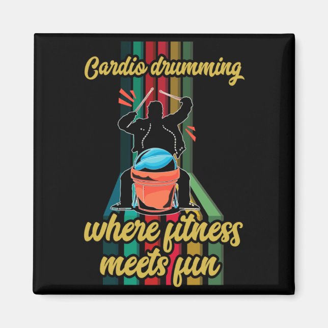 Imã Cardio Drumming Gym Exercise Funny Fitness Cl W  (Frente)