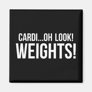 Imã Cardio vs Weights - Engraçado Workout Novelty Gym