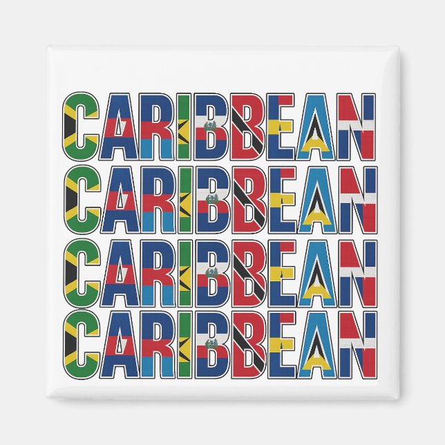 Imã Caribbean Flags (Frente)