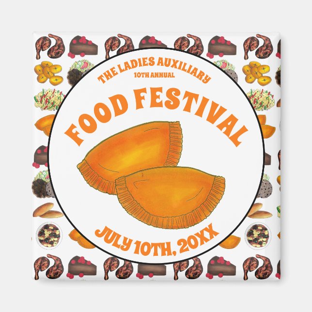 Imã Caribe de Festa de Comida de Carne de Bovino jamai (Frente)