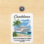 Ímã Caribe do navio de cruzeiro tropical Stateroom<br><div class="desc">Este design pode ser personalizado na área fornecida pela alteração da foto e/ou do texto. Ou pode ser personalizado clicando em Personalizar este Modelo e, em seguida, escolhendo o clique para personalizar mais a opção e excluir ou alterar a cor do plano de fundo, adicionar texto, alterar a cor ou...</div>