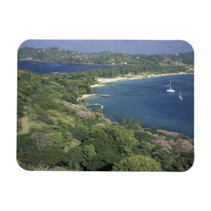 Ímã Caribe, Índias Ocidentais, Santa Lúcia. Vista de