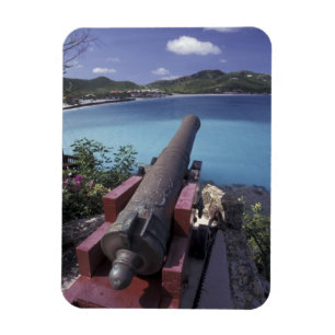 Ímã CARIBE, St. Barts, canhão apontado para a Baía de