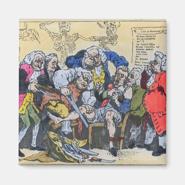 Imã Caricatura de Cirurgiões Georgianos no trabalho, 1 (Frente)