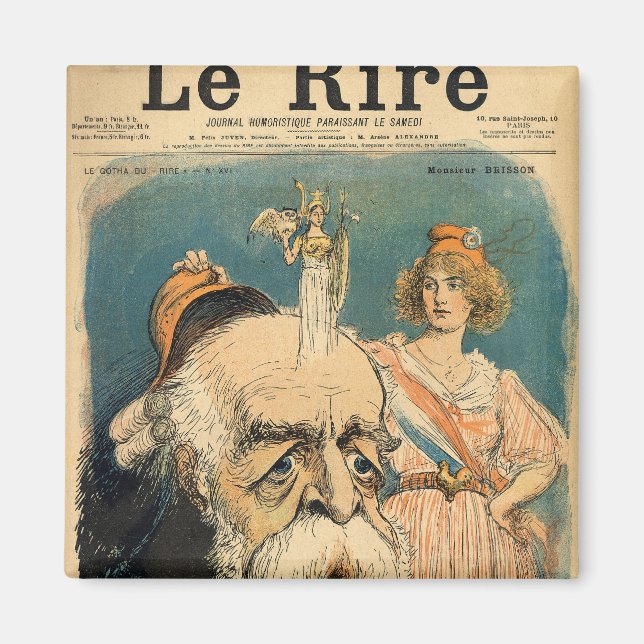 Imã Caricatura de Henri Brisson, (Frente)