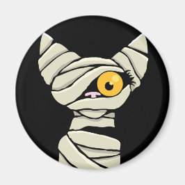 Imã Caricatura Mummy Cat Halloween Novelty