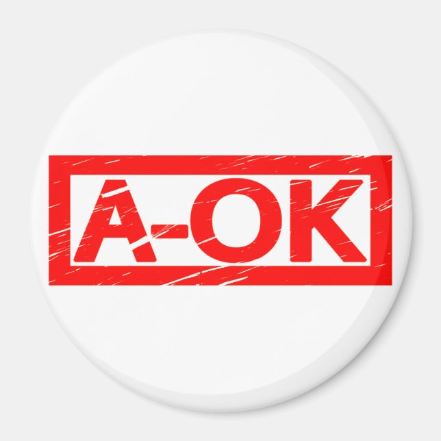 Imã Carimbo A-OK (Frente)