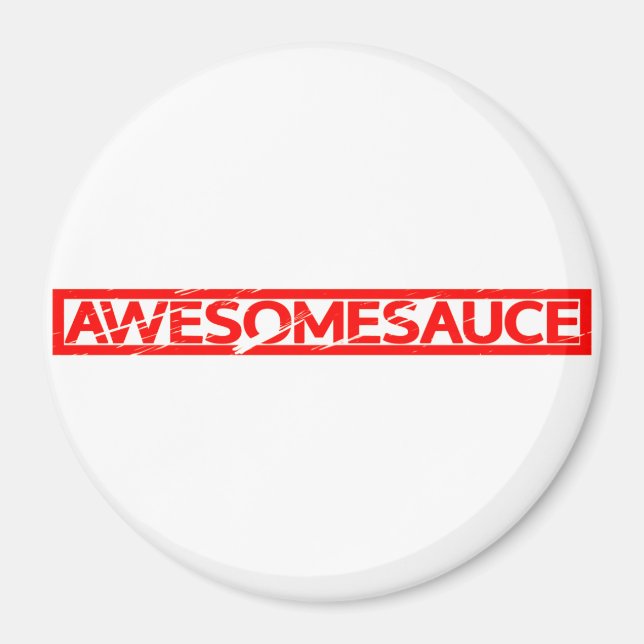 Imã Carimbo de Awesomesauce (Frente)