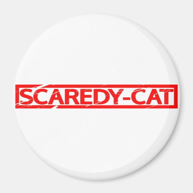 Imã Carimbo de gato assustado (Frente)