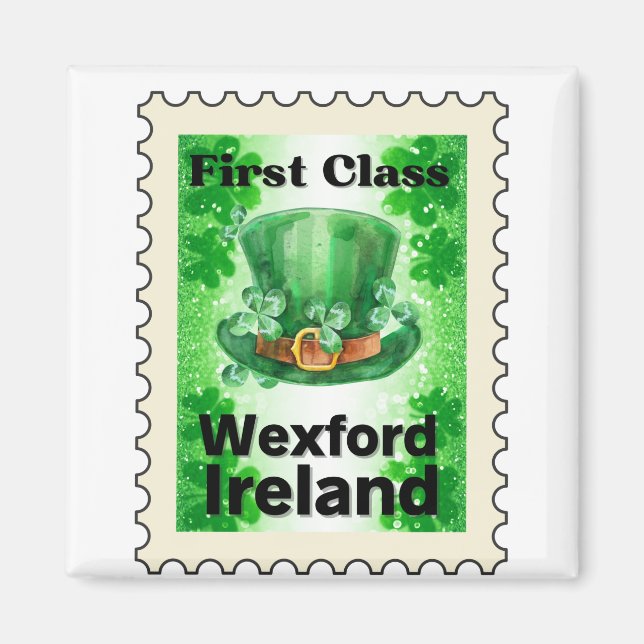 Imã Carimbo de primeira classe Wexford Ireland (Frente)