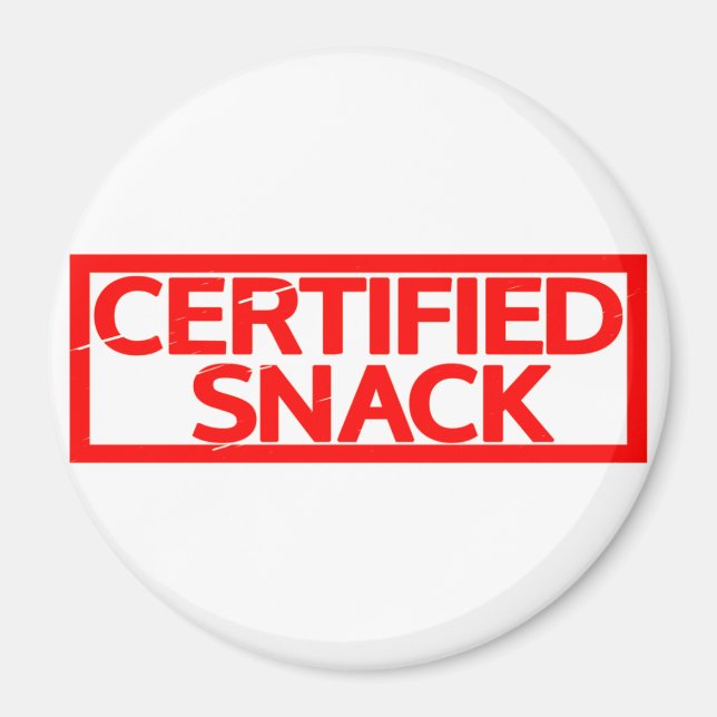 Imã Carimbo de snack certificado (Frente)