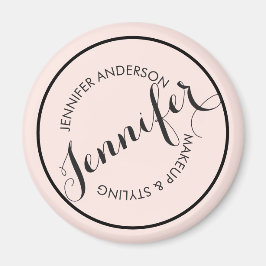 Imã Carimbo do Círculo Vintage Logotipo Makeup e Beaut