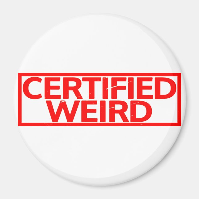 Imã Carimbo estranho certificado (Frente)