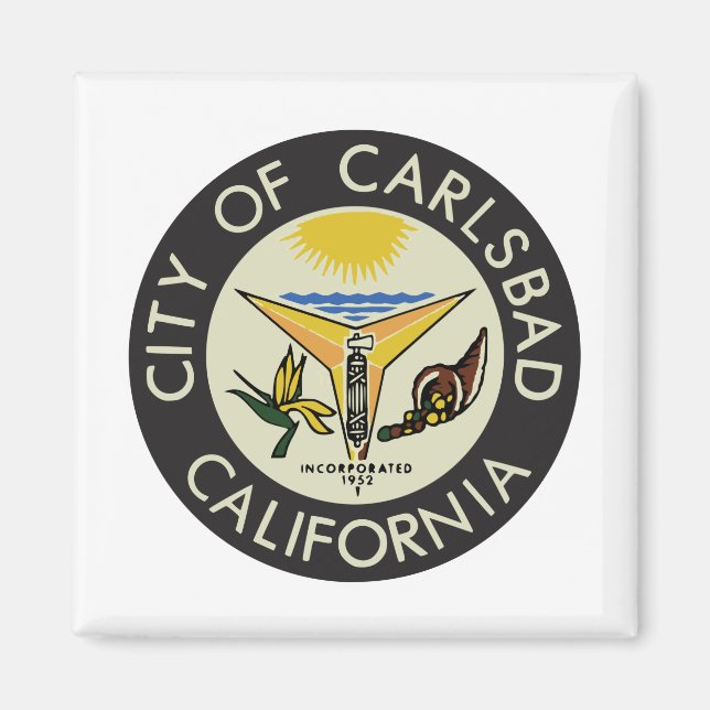 Imã Carlsbad (Califórnia) City Seal (Frente)