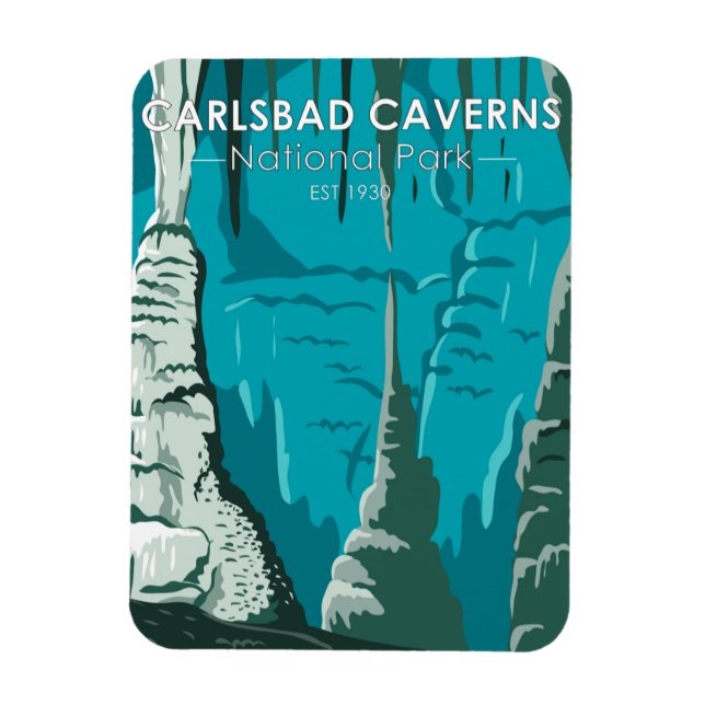 Ímã Carlsbad Caverns National Park Vintage (Vertical)