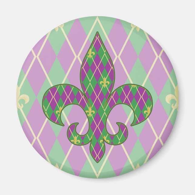 Imã Carnaval argyle Magnet (Frente)